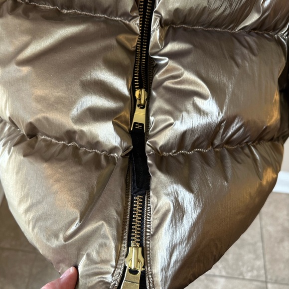 Athleta x Alicia Keys Gold Puffer Winter Jacket Sz L *Like New - Picture 9 of 10